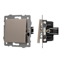 049882 - Механизм выключателя одноклавишный самовозвратный SWT-MKR1-PL-GD-V (250V, 10A) (Arlight, -)