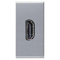 N2155.6 PL - Механизм HDMI разъёма, тип А, с безвинтовым подключением проводов (20п), 1-модульный, серия Zenit, цвет серебристый - 2CLA215560N1301 N2155.6 PL - Механизм HDMI разъёма, тип А, с безвинтовым подключением проводов (20п), 1-модульный, серия Zenit, цвет серебристый - 2CLA215560N1301