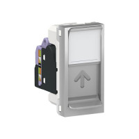 NU341630 - Unica modular розетка компьютерная, rj45, одиночная, кат. 6 stp, 1 модуль, алюминий NU341630 - Unica modular розетка компьютерная, rj45, одиночная, кат. 6 stp, 1 модуль, алюминий