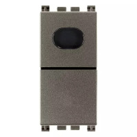 Vimar Кнопка 1P NO 10A + индикатор, Metal, 19068.M Vimar Кнопка 1P NO 10A + индикатор, Metal, 19068.M