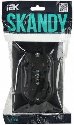 SKANDY Роз. 2-я с з/к без з/ш 16А сб. SK-R08Bl черн. IEK, SK-R21-16-K02-F
