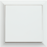 Выключатель 1-клавишный, Rikett, серия CLASSIC, цвет Белый сатин