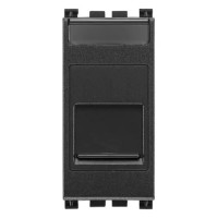 Vimar Розетка RJ45 Cat6 UTP с пылезащитной крышкой, серая, 19337.6