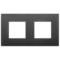 Vimar Накладка Classic 4 мод. (2+2) внутр. 71, с антибактериальным покрытием, черная, 19643.AB.71