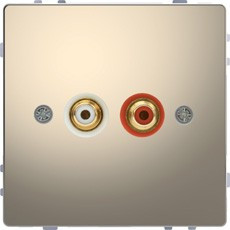 D-Life Аудиорозетка "тюльпан", никель