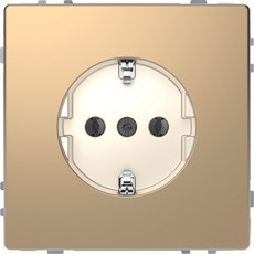 MTN2301-6051 - MERTEN D-Life РОЗЕТКА 16А, с з/к, без шт, ШАМПАНЬ, Schneider Electric