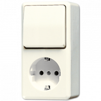 Штепсельная розетка SCHUKO для накладного монтажа с универсальным выключателем, 676A