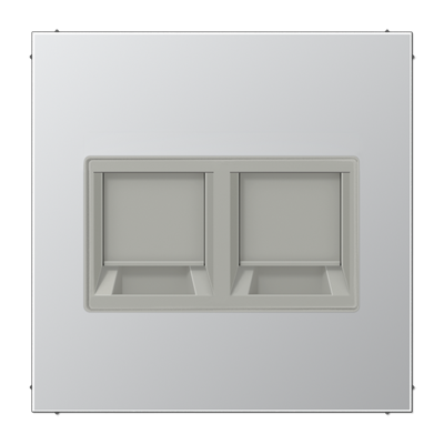 Плата (фиксация защёлкиванием) для двух модулей; металл; алюминий, AL1969-2AT