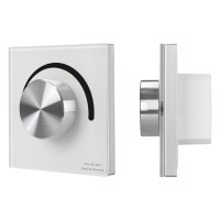 Панель SMART-P37-DIM-IN White (230V, 1.2A, TRIAC, Rotary, 2.4G) (Arlight, IP20 Пластик, 5 лет), 027115