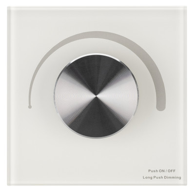 Панель SMART-P37-DIM-IN White (230V, 1.2A, TRIAC, Rotary, 2.4G) (Arlight, IP20 Пластик, 5 лет), 027115