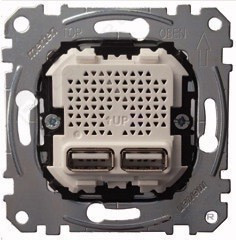 MTN4366-0100 - Schneider Electric Merten USB механизм зарядного устройства 2,1А, Schneider Electric