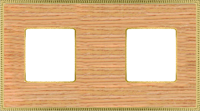 FD01452OOB Fede Belle Epoque Wood Рамка 2-ная, Oak-Bright Gold