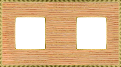 FD01452OOB Fede Belle Epoque Wood Рамка 2-ная, Oak-Bright Gold