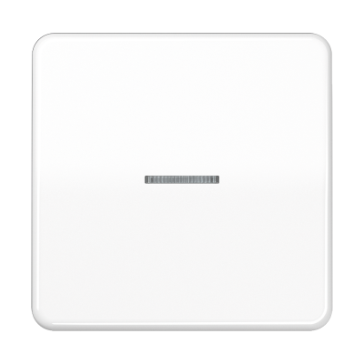 Одинарная клавиша с окошком для балансирных механизмов выключателей (кнопок), в комплекте с CD90HP (крепежный элемент), возможно IP44; дюропласт; белый; CD500, CD590KO5WW