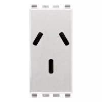 Vimar Розетка SICURY 2P+T 10A аргентина ,серебро матовое, 20250.N