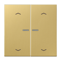 Клавиша для KNX кнопки, 2 группы, с окошком и символами "стрелки"; металл; латунь Classic, ME102KO5PC Клавиша для KNX кнопки, 2 группы, с окошком и символами "стрелки"; металл; латунь Classic, ME102KO5PC