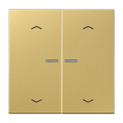 Клавиша для KNX кнопки, 2 группы, с окошком и символами "стрелки"; металл; латунь Classic, ME102KO5PC