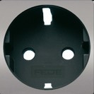 FD04335CB-M Fede Fede Накладка розетки 2К+З для мех-зма FD16823, Bright Chrome/черн. Новая