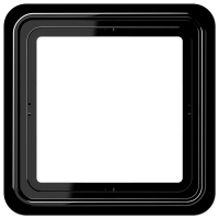 Рамка для вертикальной и горизонтальной установки, 1 пост; дюропласт; черный; CD500, CD581SW