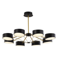 ST LUCE SLE6005-402-08 Светильник потолочный Черный, Золотистый/Черный LED 8*10W