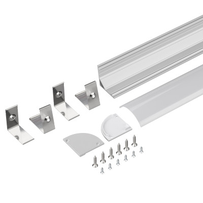 Профиль с экраном SL-KANT-H30-2000 ANOD+OPAL (Arlight, Алюминий), 036846