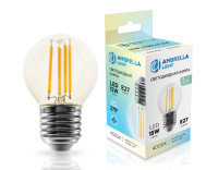 Светодиодная лампа филамент шар G45 E27 15Вт 4000K 270°, AMBRELLA LIGHT, 451524 Светодиодная лампа филамент шар G45 E27 15Вт 4000K 270°, AMBRELLA LIGHT, 451524