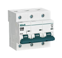 DEKraft Автоматический выключатель 3Р 80А х-ка С ВА-201 10кА