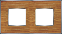 FD01312CCB Fede Vintage Wood Рамка 2-ная, Cherry-Bright Chrome