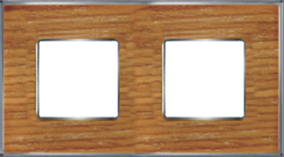 FD01312CCB Fede Vintage Wood Рамка 2-ная, Cherry-Bright Chrome