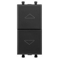 4412181 - ДКС Механизм управления рольставней модульный, "Avanti", "Черный матовый", 1 модуль