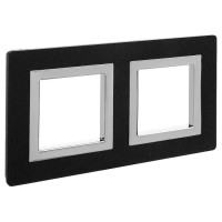 4402834 - ДКС Рамка из алюминия, "Avanti", черная, 2 поста