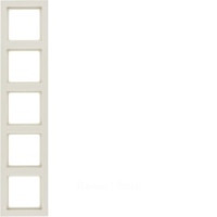 10156092 -   Рамкa, Q.3, 5-местная, цвет: белый, с эффектом бархат, шт, Berker