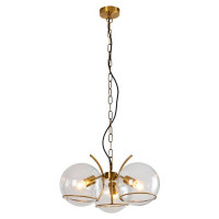 LUSSOLE ANCHORAGE Люстра подвесная, цвет основания - бронзовый, плафон - стекло (цвет - прозрачный), 3x60W E27, LSP-9556