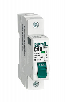 DEKraft Авт. выкл. без теплозащиты 1P 40А х-ка C 6кА ВА-103M
