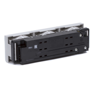 ДКС Тройная розетка Viva серая, 45023