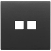 Vimar Накладка плоская, 2 модуля на 2 кнопки, Flat, антрацит, 22682.2.03