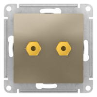 ATN000587 - ATLASDESIGN АУДИОРОЗЕТКА двойная, ШАМПАНЬ, Systeme Electric