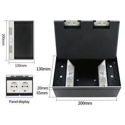 Люк напольный на 4 модуля, металлический, h=85мм, крышка с углублением 17 мм, TIMIUX, нержавеющая сталь, EU4H85U ST