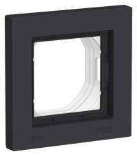 ATN441001 - ATLASDESIGN AQUA 1-постовая РАМКА, IP44, КАРБОН, Systeme Electric