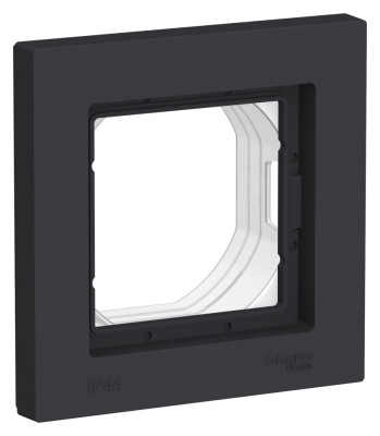 ATN441001 - ATLASDESIGN AQUA 1-постовая РАМКА, IP44, КАРБОН, Systeme Electric