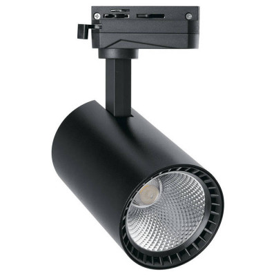 Светильник трековый светодиодный на шинопровод 12W, 1080 Lm, 4000К, черный, 35 градусов, AL102 со встроенным драйвером, Feron 29647
