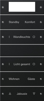 2215005 Gira Набор клавиш 5-клав. Plus (2+3),  ГРАВИРОВКА