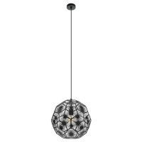 39618 Подвесной потолочный светильник (люстра) SKOURA1, 1x60W, E27, H1500, ?410, сталь, черный