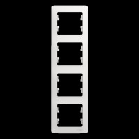 GLOSSA 4-постовая РАМКА, вертикальная, БЕЛЫЙ GLOSSA 4-постовая РАМКА, вертикальная, БЕЛЫЙ