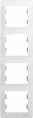 GLOSSA 4-постовая РАМКА, вертикальная, БЕЛЫЙ