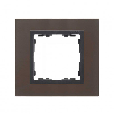 Simon S82N Рамка 1-ная, свинец - графит (металл им.), 82817-38