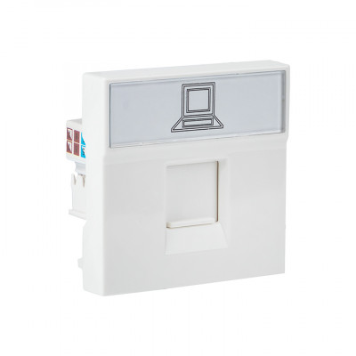 Розетка RJ45 кат, 5e, 2 модуля EKF