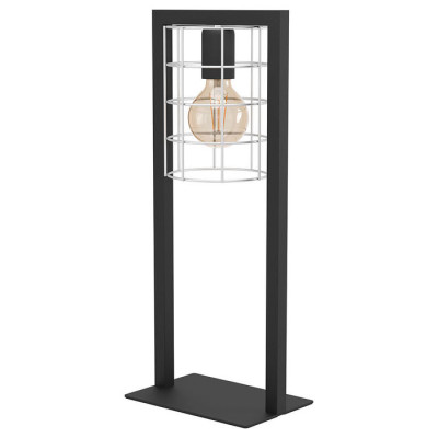 43665 Настольная лампа JUBILY, 1Х40W, E27, L220, B145, H535, сталь/цинк, черный/оцинкованный
