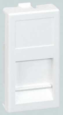 Simon SConnect Адаптер на 1 RJ45 CJ545U(FM), CJ546U(FM), шторка 22,5х45мм, белый, KA76-9