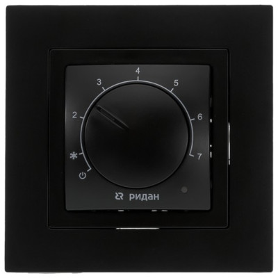Терморегулятор Ридан Twist, с датчиком пола, черный, 16А , 21RT0102R